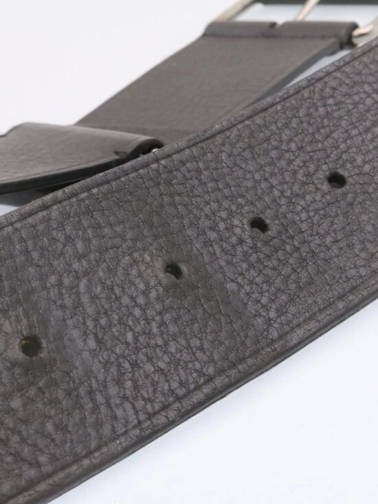 GUCCI Belt Leather Black Auth 24743 main image 8